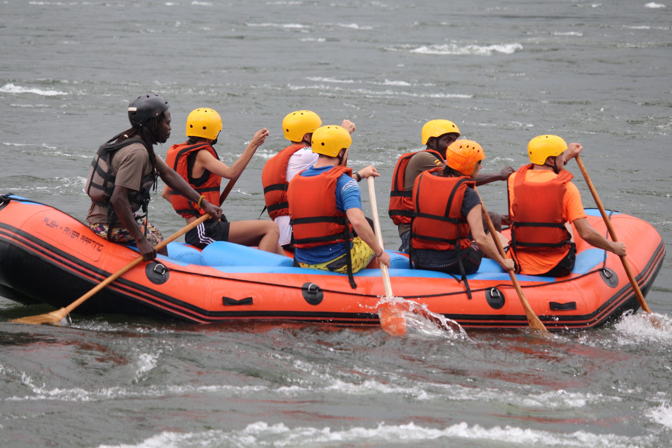 water rafting on River Nile in Jinja